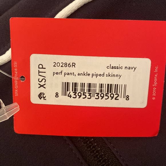 NWT Spanx Perfect Pant Ankle Piped Skinny Classic Navy Size XS - Picture 16 of 16